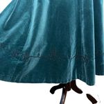 Susan Bristol Vintage Green Velvet Maxi Skirt 8 | 90s Holiday Cottagecore Moody Photo 3