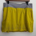 Title Nine  Yellow Gray Skort athletic performance Cutout Design Chartreuse L Photo 0