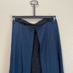 Tibi Strapless Towel Dress Navy Silk Size 2 Chic Effortless Drape Front Photo 7