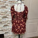 House of Harlow New  1960 x REVOLVE Cotton Fairy dress long sleeve brown Sz M Photo 2
