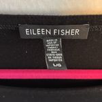 Eileen Fisher Black Oversized Short Sleeve MIDI Dress Size Large Hi-Lo Hem Photo 1