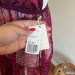 NWT Sheer Shirt Dress in Red Floral Size L Size L Photo 5