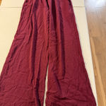 Pink Lily  Wide Leg Burgundy Pants XL Viscose Lined Boho Peasant Flowy Palazzo Photo 0