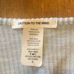 Caution to the Wind  NWT Romper Small Blue White Stripe Elastic waist belted soft Photo 2