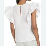 A New Day  white ruffled sleeve popover top small Photo 1