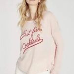 Wildfox New with tags  pink “but first, cocktails” pullover in size xs Photo 3