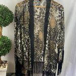 Buffalo David Bitton Buffalo Brown & Black Open Front Animal Print Swim Bathing suit Coverup XL Photo 0