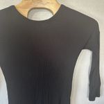 Vetta Black Ribbed Knit Button Up Sweater Midi Dress Size Small Long‎ Sleeve Photo 3