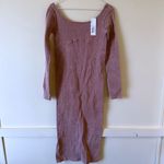 Urban Outfitters BDG Callie Long Sleeve Bodycon Rib Knit Midi Dress size L NWT Photo 1