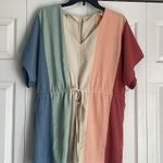 Urban Daisy Multicolored Lightweight Romper Swim Cover Up Casual Outfit Pink Size M Photo 2