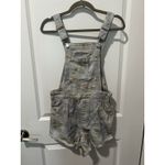 Anthropologie  Pilcro Cut-Off Short Overalls Size 27‎ Denim Watercolor Photo 2