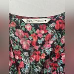 ZARA  Women’s Floral Maxi Dress Ruffle Tiered Size Medium Photo 3