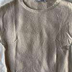 ZARA Beige Cropped Short Sleeve Tee From Italy Photo 1