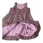 Madewell Scoopneck Tank Shirt Dress in Rainbow Stripe button down cotton size M Photo 10