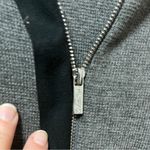 Calvin Klein Long Line Zip Sweater Faux Leather Accents Photo 2