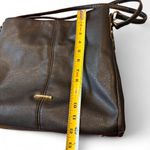 Anne Klein Black Faux Leather Hobo Bag Polka Dot Lining Photo 13