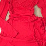 Victoria's Secret Bin 18 Victoria’s Secret Long Sleeve Dress Soft Very Stretch Red Size Small Photo 2