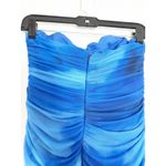 ZARA  Blue Short Tulle Mini Dress Size Medium Ruched Jersey Strapless 3239/022 Photo 11