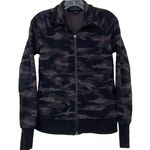 Athleta  Triumph Black Camo Full Zip Hoodie Sz XS Photo 0