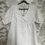 7 For All Mankind  Babydoll Tie Back Dress White  Sz  M Photo 0