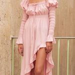 NWT Sleeper Juliette Shirred Asymmetric Dress in Pink Size M Photo 1