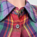Ralph Lauren black label Plaid Top Shirt Sz L Button Up Collared Long Sleeve Red Size L Photo 6