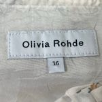 Olivia Rohde Beige Satin Floral Ruffle Long Sleeve Tiered Midi A Photo 3