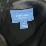 Simply Vera Wang Dress Womens 4 Sleeveless Satin Trim Zip High Neck Shift Black Photo 4