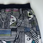 Milly  Les Femmes Mod‎ Faces Multicolor Jacquard Full Back Zip Mini Skirt Size 6 Photo 9