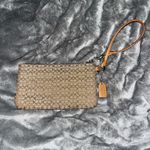 Coach Signature Brown Wristlet with Tan Accents Photo 1