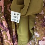 Ulla Johnson RARE Celestia Floral Batik Print Midi Dress Olive Ruffl Silk Size 6 Photo 7