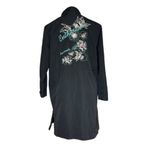 HUMMEL DENMARK Black Embroidered Jacket Enthusiasm Passionate Life Longer Length Size M Photo 3