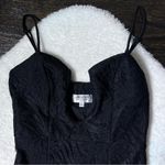 Shareen  Collections V Neck Black Lace Dress Photo 1