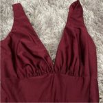 La Femme  28547 Plunge Neck Gown in Dark Berry Photo 4