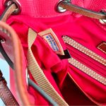 Dooney & Bourke Deep Coral Raspberry Leather Bucket Bag Photo 9
