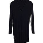 ZARA  Black Long Sleeve Fringe Bodycon Mini Dress Size Small Boho Western Photo 2