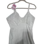 Vintage 40s Sabrina White Nylon Slip Embroidered Lace Hem Lingerie 38 Small Rare Photo 6