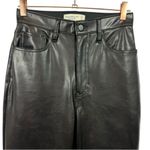 Abercrombie & Fitch Ankle Straight Ultra High Rise Faux Leather Pants Black 4/27 Photo 4