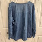 Proudly Plus denim floral embroidered button up size 2XL Blue Photo 5