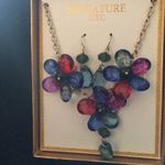 Fun Signature Necklace & Earrings Multi Color Set Photo 1
