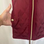 Susan Graver Quilted Vest Sleeveless Puffer Padded Gold Zip Burgundy Women Small Photo 4