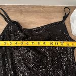 Bebe COWL NECK SHIMMER Black MAXI DRESS Photo 5