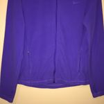 Nike FIT THERMA Women's Fleece Purple Thumbholes Zip-Up Jacket Photo 2