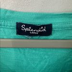 Splendid Aqua Teal Slub V-Neck Tee Shirt Cotton Blend Photo 2