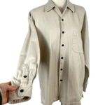 American Eagle Vintage 80s Outfitters Beige Button Fron Lightweight Shacket S Photo 2