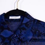 Equipment Femme Print Pattern Collared Button Down Silk Chiffon Sheer Blouse XS Photo 1