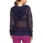 Lorna Jane EUC  Movement mesh hoodie blue size medium Photo 1