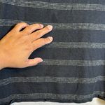 Eileen Fisher  Hemp/Organic Cotton Gray White Long Sleeve Blouse Size Large GUC Photo 3