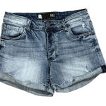 Kut From The Kloth Denim Shorts Womens Size 2 Blue Distressed Cuffed Photo 0