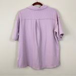 easel  Lilac Gauzy Oversized Henley Top Size Small Photo 5